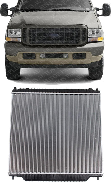 Front Radiator Aluminum Core Direct Replacement Compatible With 1999-2004 Ford F- Series / 2000-2005 Ford Excursion FO3010140 4C3Z8005EB