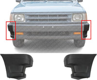 Front Bumper End Cap Plastic Primed Right & Left Side without Molding Holes Direct Replacement Compatible With Mazda B2000 1986-1987 / Mazda B2200 B2600 1987-1989 MA1005112 MA1004104