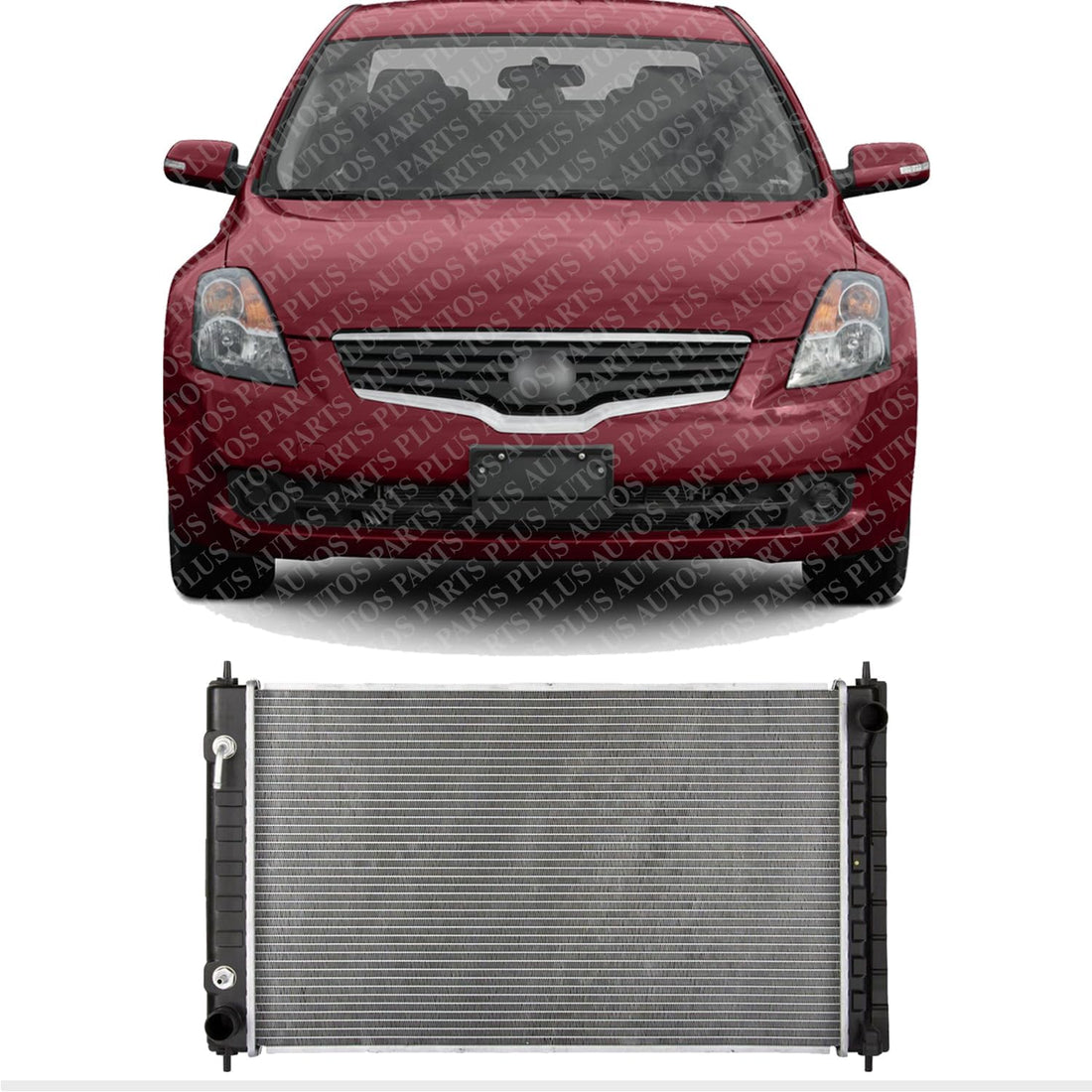 Front Radiator Aluminum Core Direct Replacement Compatible With 2007-2018 Nissan Altima / 2009-2023 Maxima NI3010210 21460ZN50B 21460ZN50A