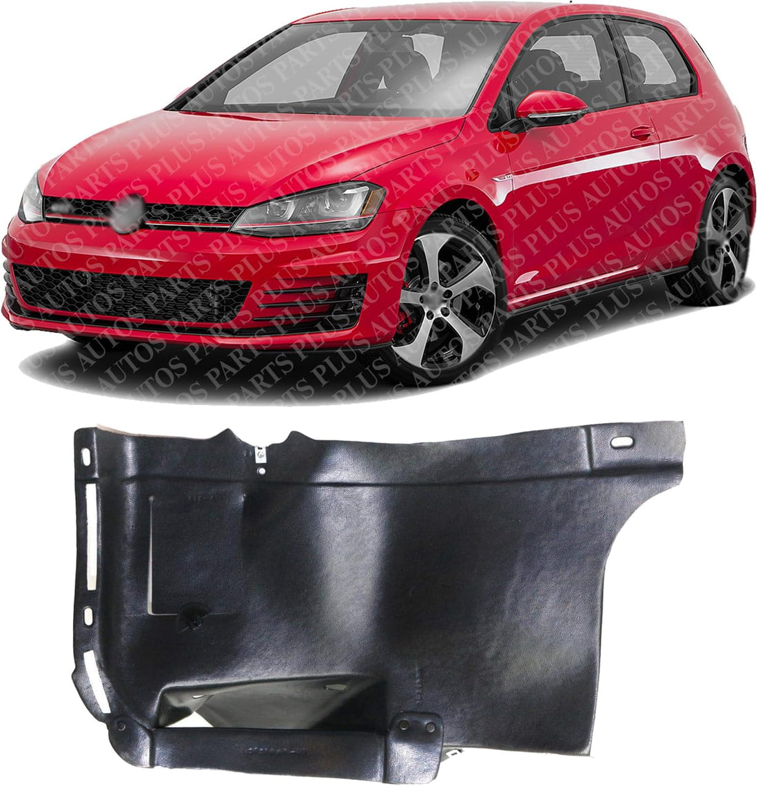 Front Fender Liner Left Driver Side Direct Replacement Compatible With 2015-2020 Volkswagen e-Golf / 2015-2017 Golf VW1248131 5G0805911AK