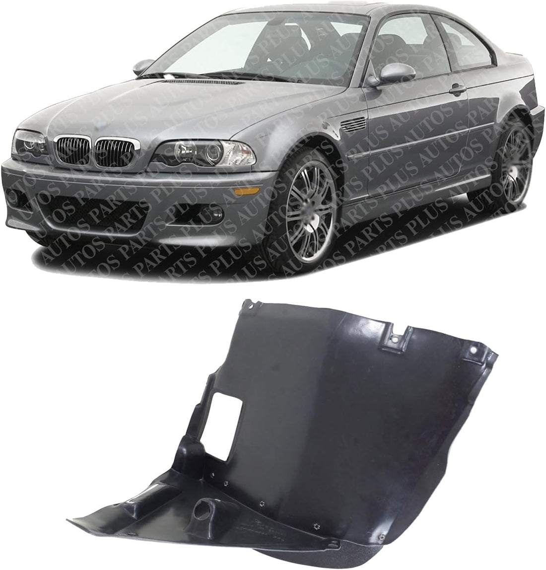 Front Fender Section Liner Left Driver Side Direct Replacement Compatible With 2001-2005 BMW 3-Series BM1250109 51718265467