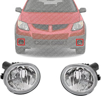 Set Of 2 Front Fog Light Assembly Left Driver & Right Passenger Side Direct Replacement Compatible With 2003-2008 Toyota Matrix/Pontiac Vibe / 2005-2010 Scion tC TO2593116