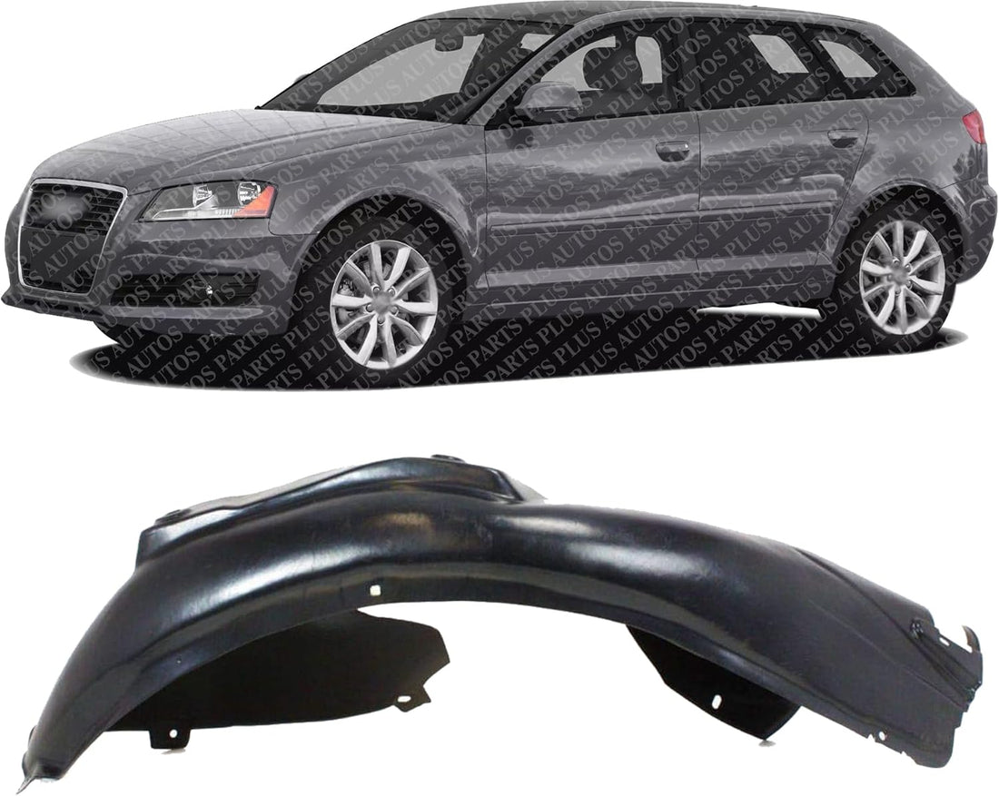 Front Fender Liner Rear Section Left Driver Side Direct Replacement Compatible With 2006-2013 Audi A3 AU1250102 8P0821171G