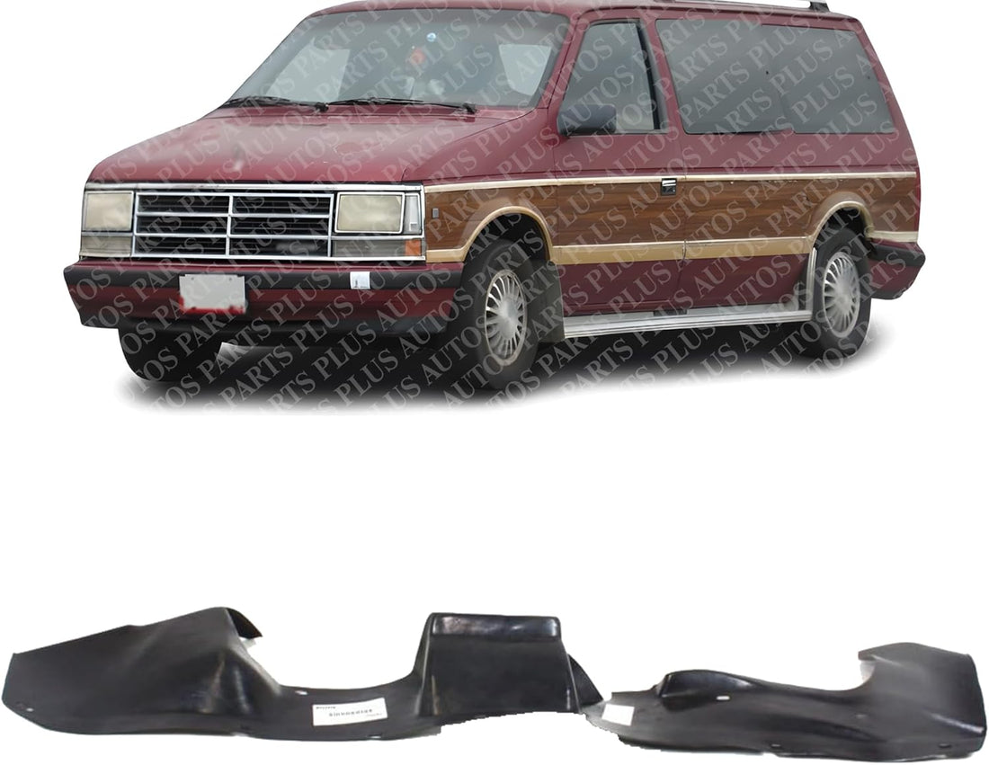 Front Fender Liner Left Driver Side Direct Replacement Compatible With 1984-1995 Chrysler Town & Country/Dodge Caravan CH1250113 4673345