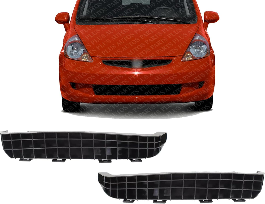 Set Of 2 Front Bumper Support Bracket Left Driver & Right Passenger Side Direct Replacement Compatible With 2007-2008 Honda Fit HO1043107 HO1042107 71141SLNA00 71146SLNA00