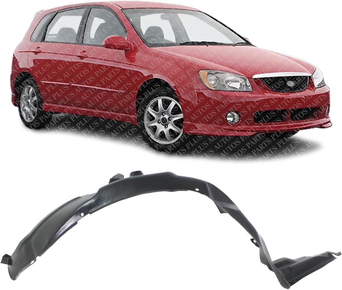Front Fender Liner Right Passenger Side Direct Replacement Compatible with 2000-2004 Kia Spectra KI1251105 0K2N156131