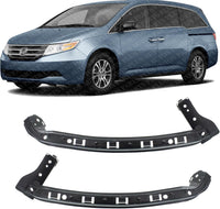 Set Of 2 Front Bumper Corner Beam Bracket Steel Left Driver & Right Passenger Side Direct Replacement Compatible With 2011-2017 Honda Odyssey HO1043119 HO1042119