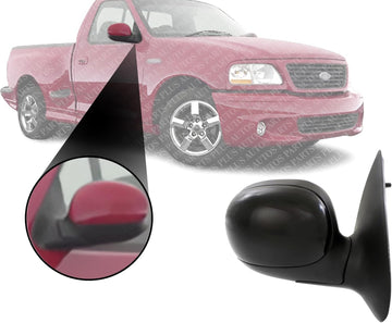 Front Mirror Manual Adjust Non-Heated Primed Right Passenger Side Direct Replacement Compatible With 1997-2002 Ford F-150/1997-1999 F-250 FO1321178 F85Z17682BAA