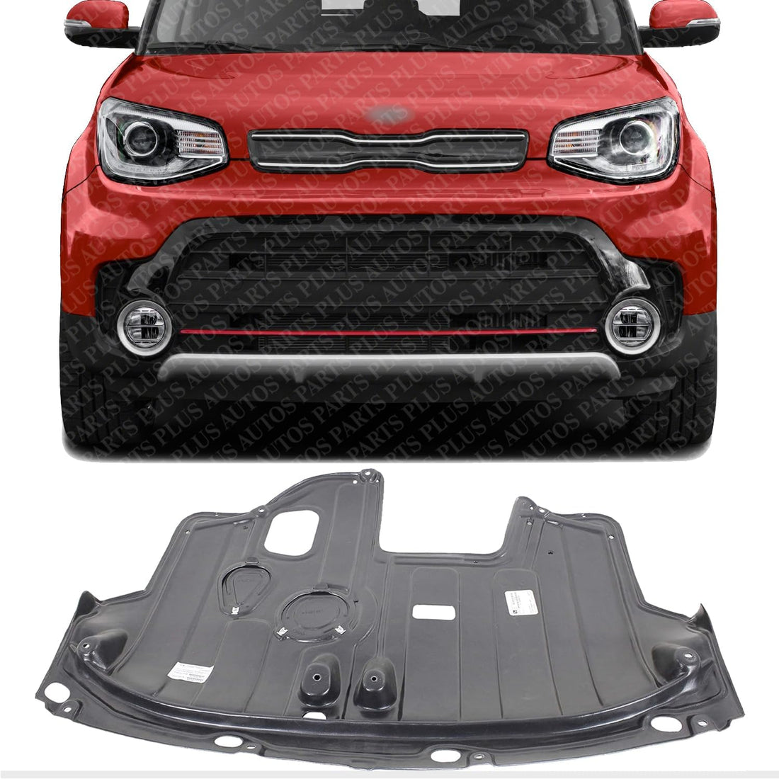 Front Engine Splash Shield Under Cover Direct Replacement Compatible with 2014-2019 Kia Soul KI1228146 29110B2200