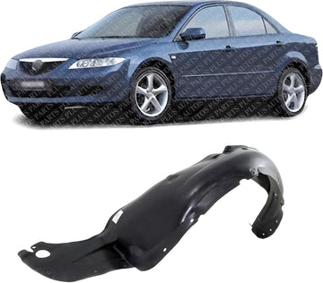 Front Fender Liner Left Driver Side Direct Replacement Compatible With 2003-2004 Mazda 6 MA1248118 GK2A56140J