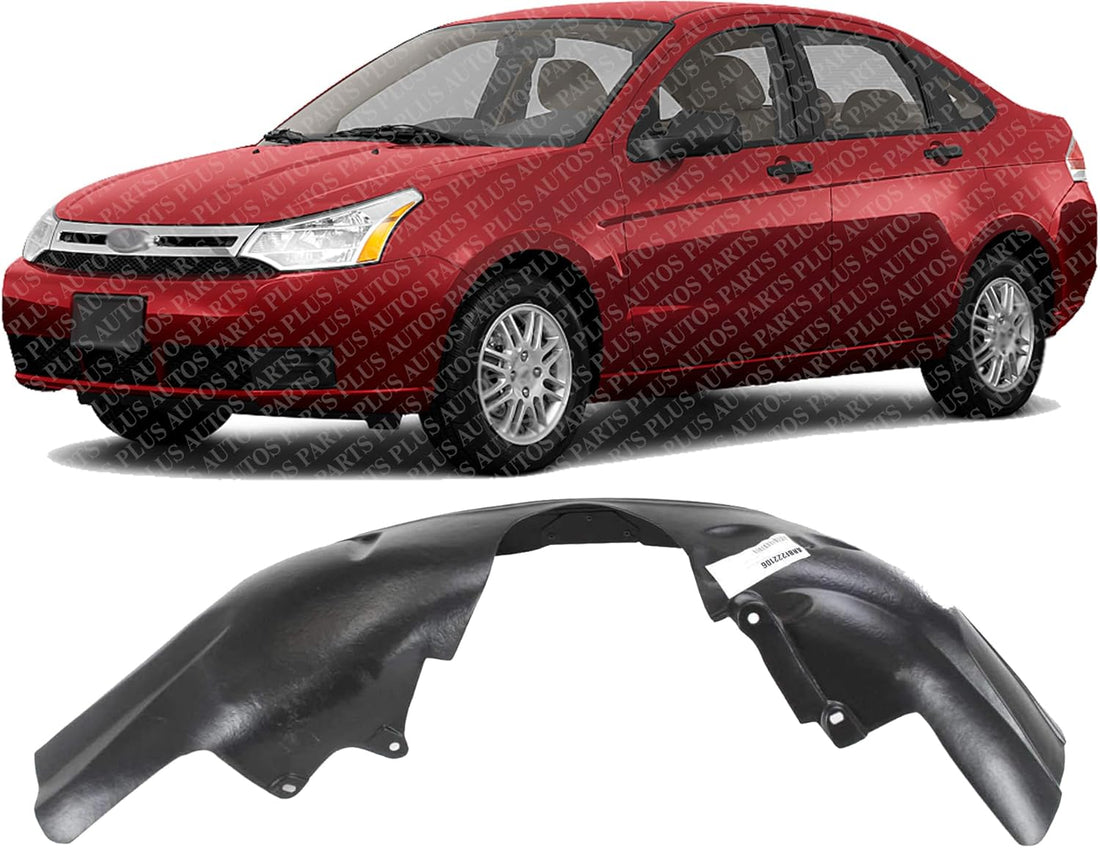 Front Fender Liner Left Driver Side Direct Replacement Compatible With 2008-2011 Ford Focus FO1248131 8S4Z16103A