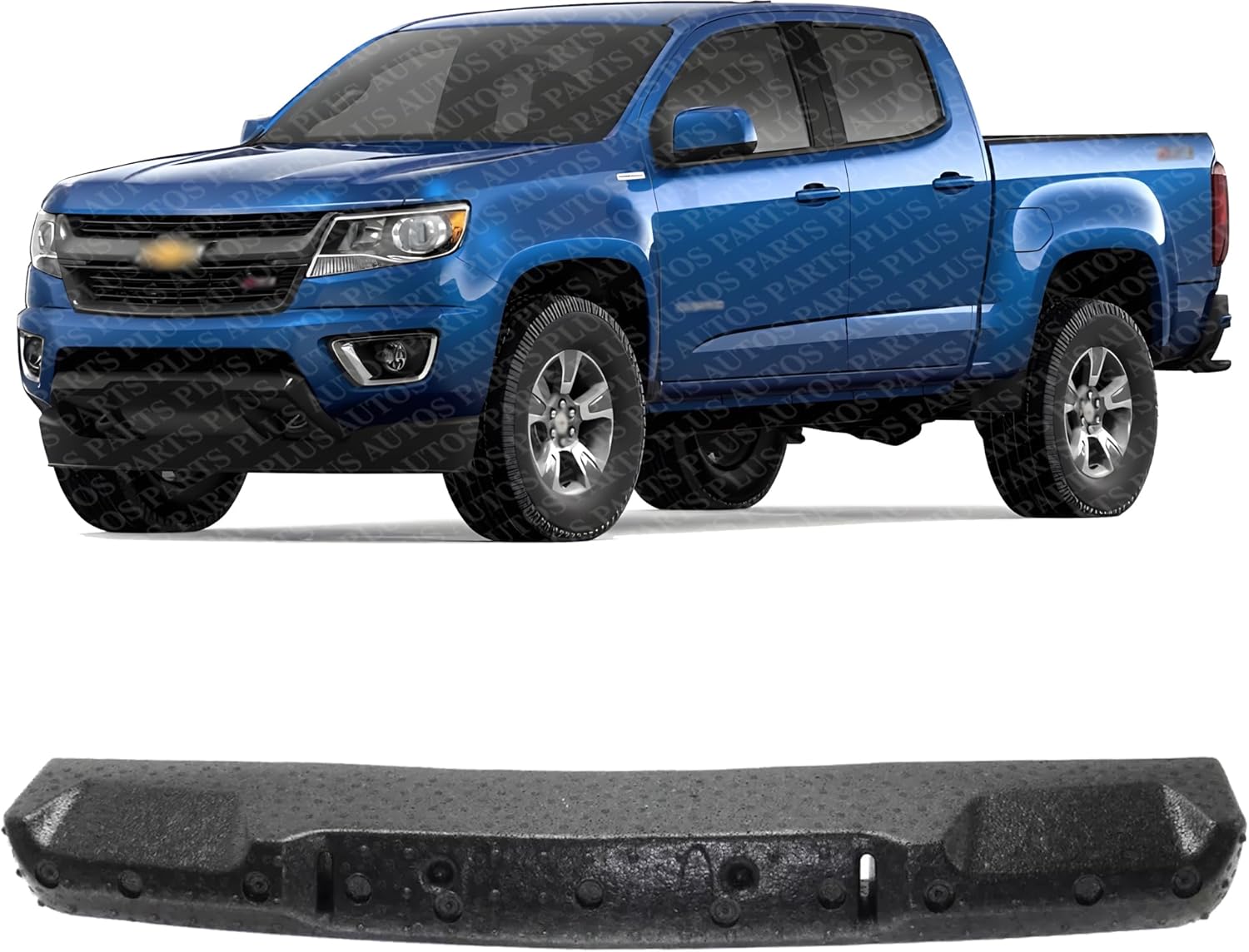Front Bumper Impact Absorber Plastic Direct Replacement Compatible With 2015-2020 Chevrolet Colorado GM1070289 22891698
