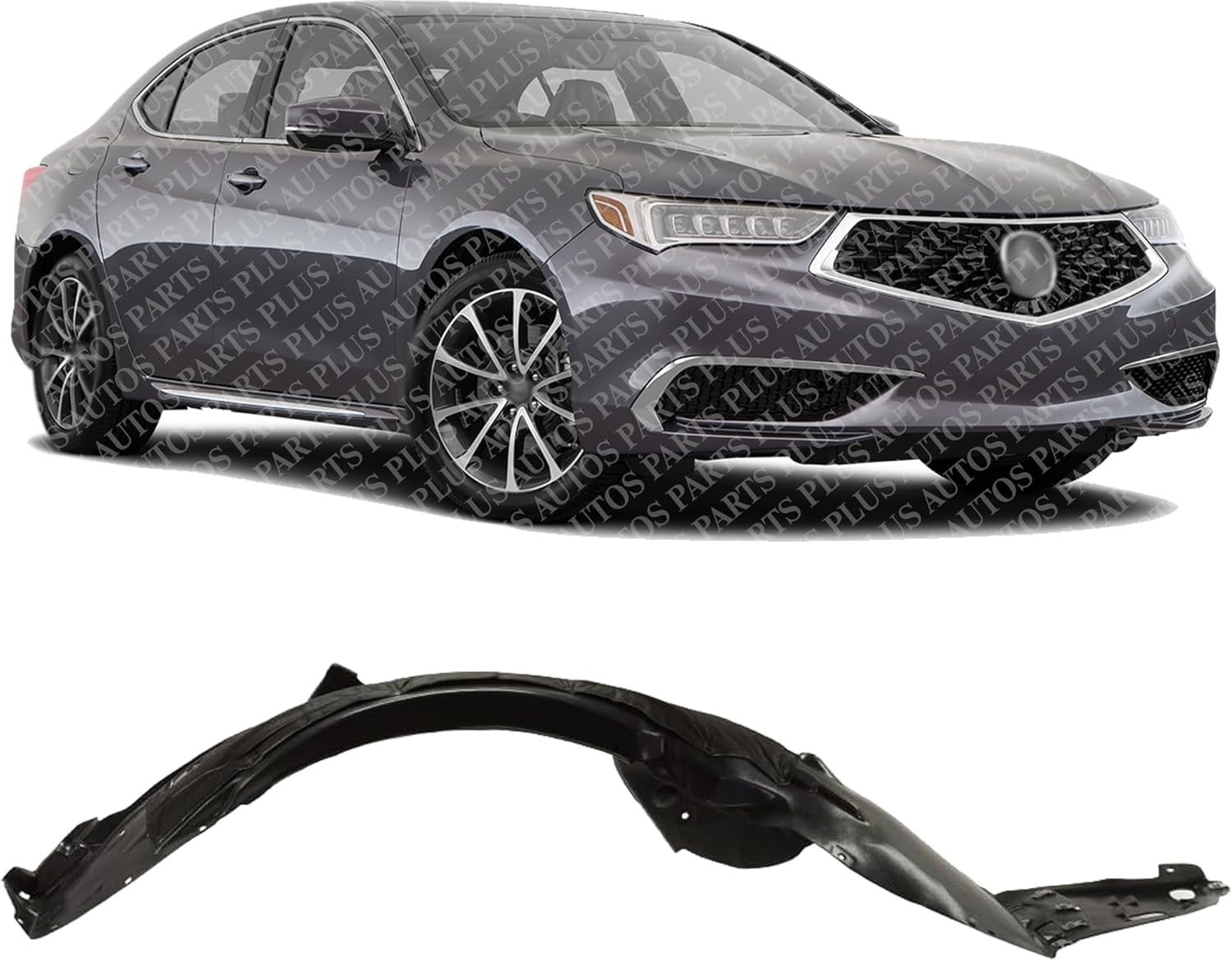 Front Fender Liner Right Passenger Side Direct Replacement Compatible with 2018-2020 Acura TLX AC1249138 74100TZ3A01