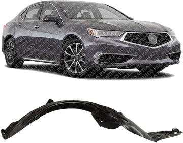 Front Fender Liner Right Passenger Side Direct Replacement Compatible with 2018-2020 Acura TLX AC1249138 74100TZ3A01