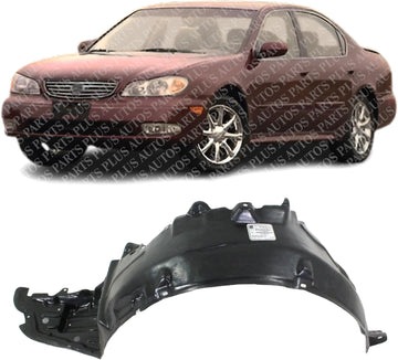 Front Fender Liner Left Driver Side Direct Replacement Compatible With 2000-2001 Infiniti I30 / 2002-2004 I35 IN1248101 638412Y000