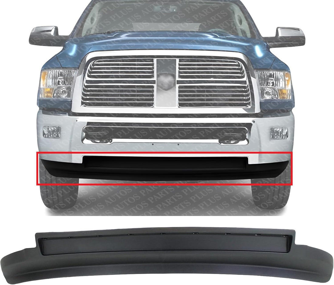 Front Lower Valance Air Dam Textured Plastic Direct Replacement Compatible with 2010-2012 Ram 2500/2010-2013 3500 CH1090141 68045708AA