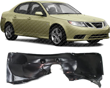 Front Fender Liner Right Passenger Side Direct Replacement Compatible With 2006-2009 Saab 9-3 SB1249106 12764963