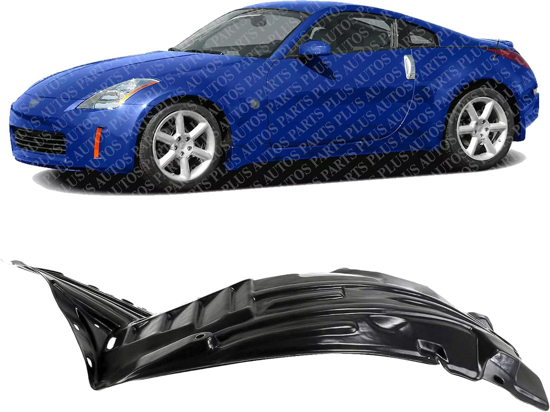 Front Section Fender Liner Left Driver Side Direct Replacement Compatible With 2003-2005 Nissan 350Z NI1250130 63845CD000