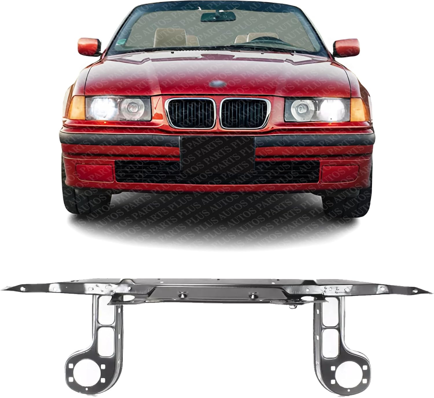 Front Radiator Center Support Steel Direct Replacement Compatible With 1992-1999 BMW 3-Series BM1225104 41138122560
