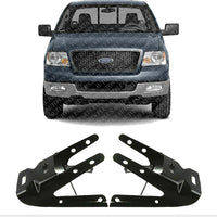 Front Bumper Bracket Left Driver & Right Passenger Side Direct Replacement Compatible With 1997-2004 Ford F SERIES FO1067129 FO1066129 F75Z17N775CA F75Z17N775DA