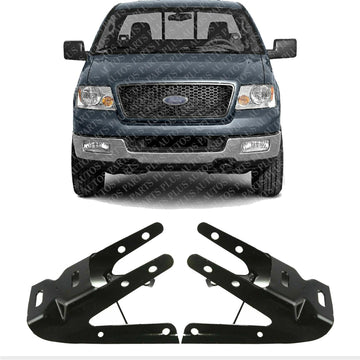 Front Bumper Bracket Left Driver & Right Passenger Side Direct Replacement Compatible With 1997-2004 Ford F SERIES FO1067129 FO1066129 F75Z17N775CA F75Z17N775DA
