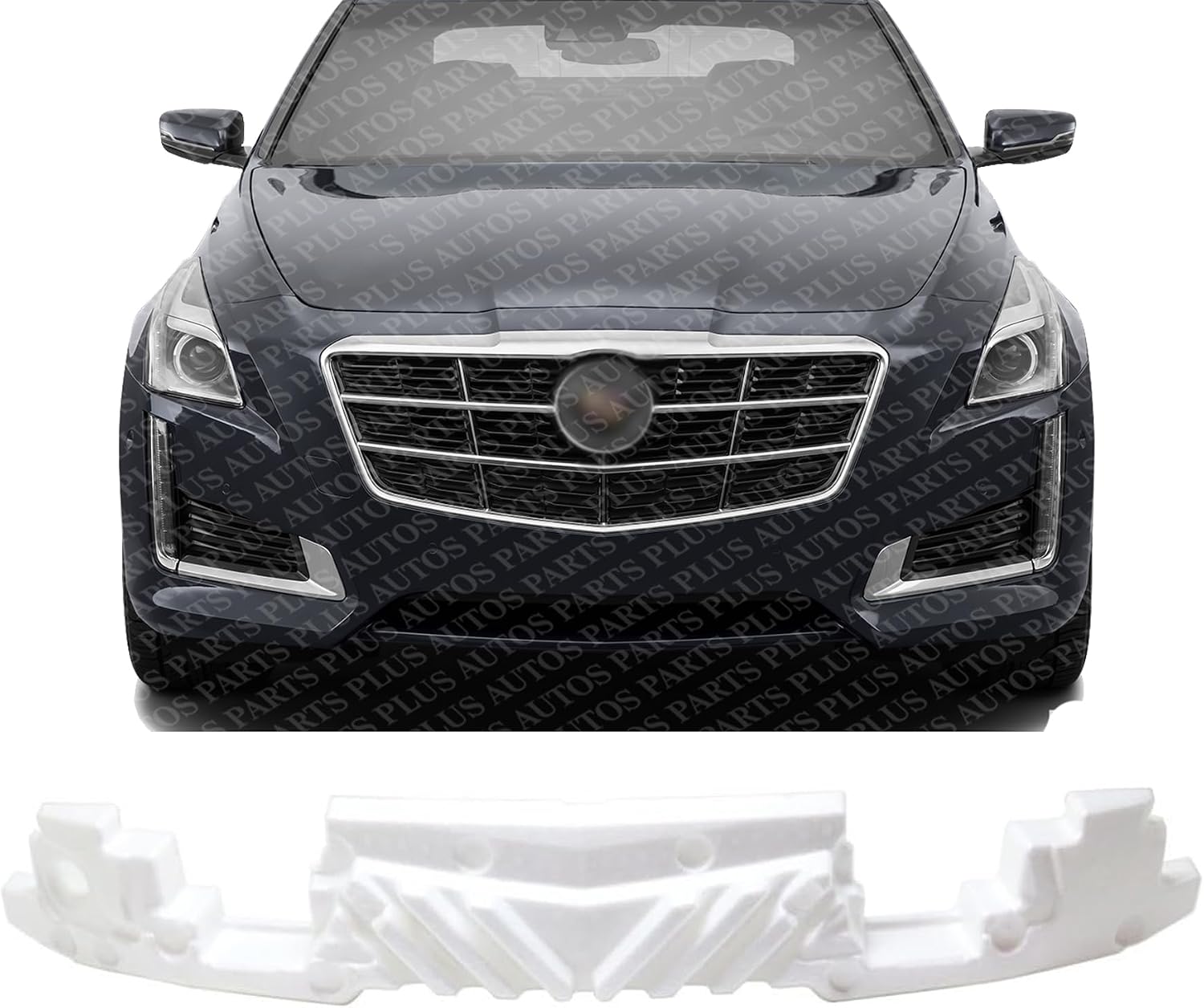 Front Bumper Outer Impact Absorber Direct Replacement Compatible With 2013-2014 Cadillac ATS GM1070288 22787981