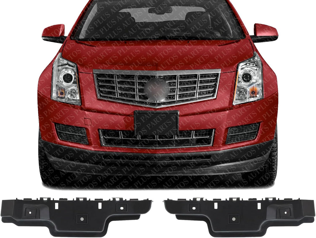 Set Of 2 Front Bumper Bracket Left Driver & Right Passenger Side Direct Replacement Compatible With 2010-2016 Cadillac SRX GM1042113 GM1043113 22806472 22806471