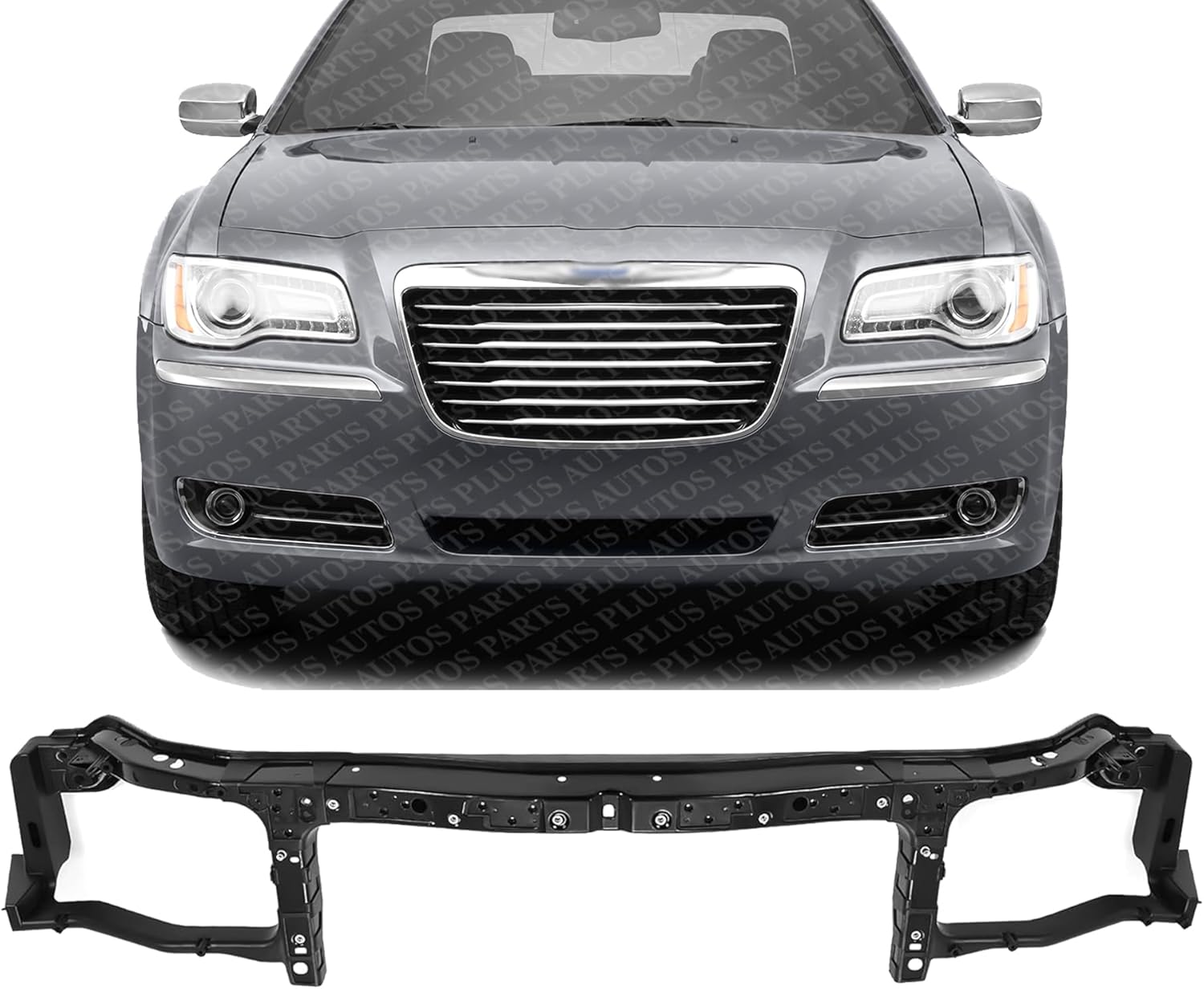 Front Upper Radiator Support Tie Bar Plastic With Steel Direct Replacement Compatible With 2011-2022 Chrysler 300 CH1225234 68142203AC