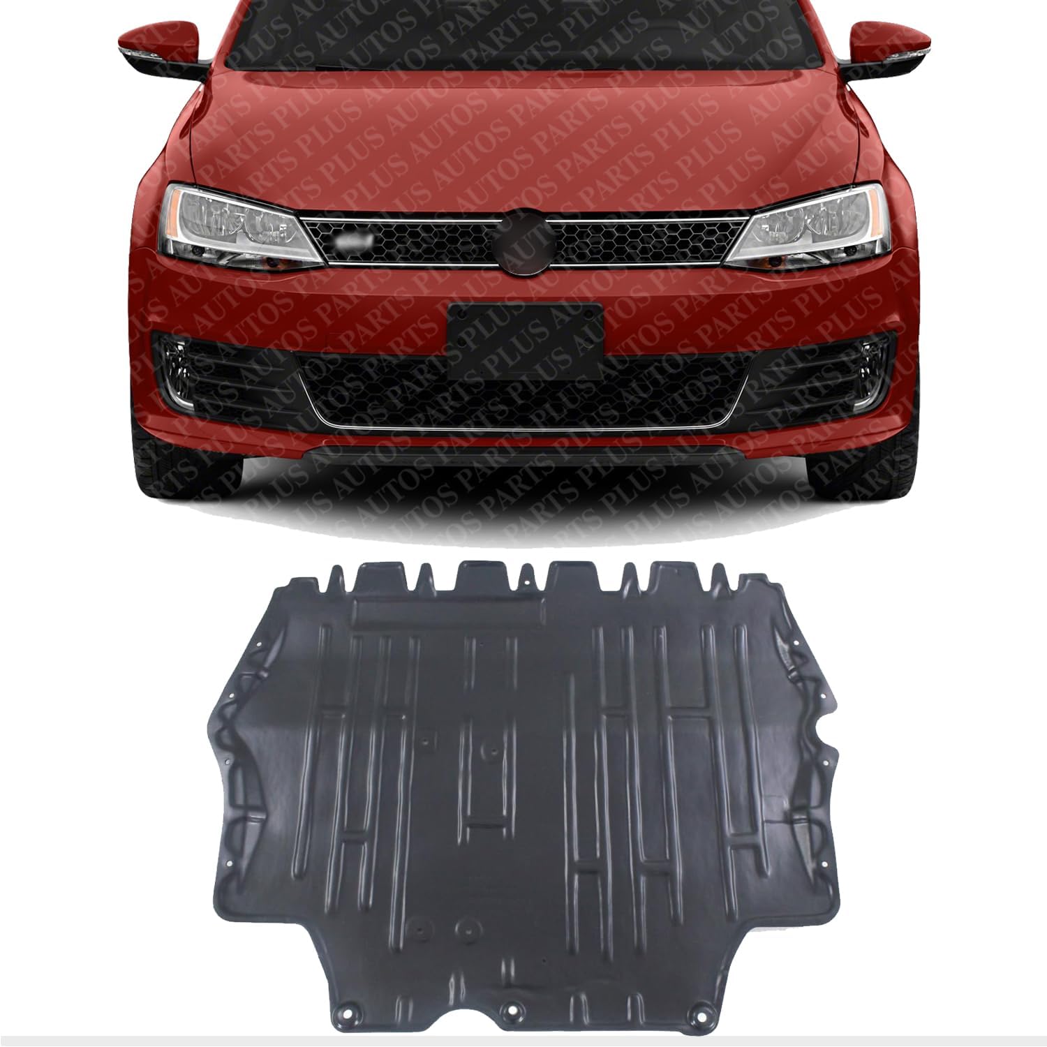 Front Engine Splash Shield Under Cover Direct Replacement Compatible with 2011-2015 Volkswagen Jetta / 2012-2015 Passat VW1228123 5C0825237B