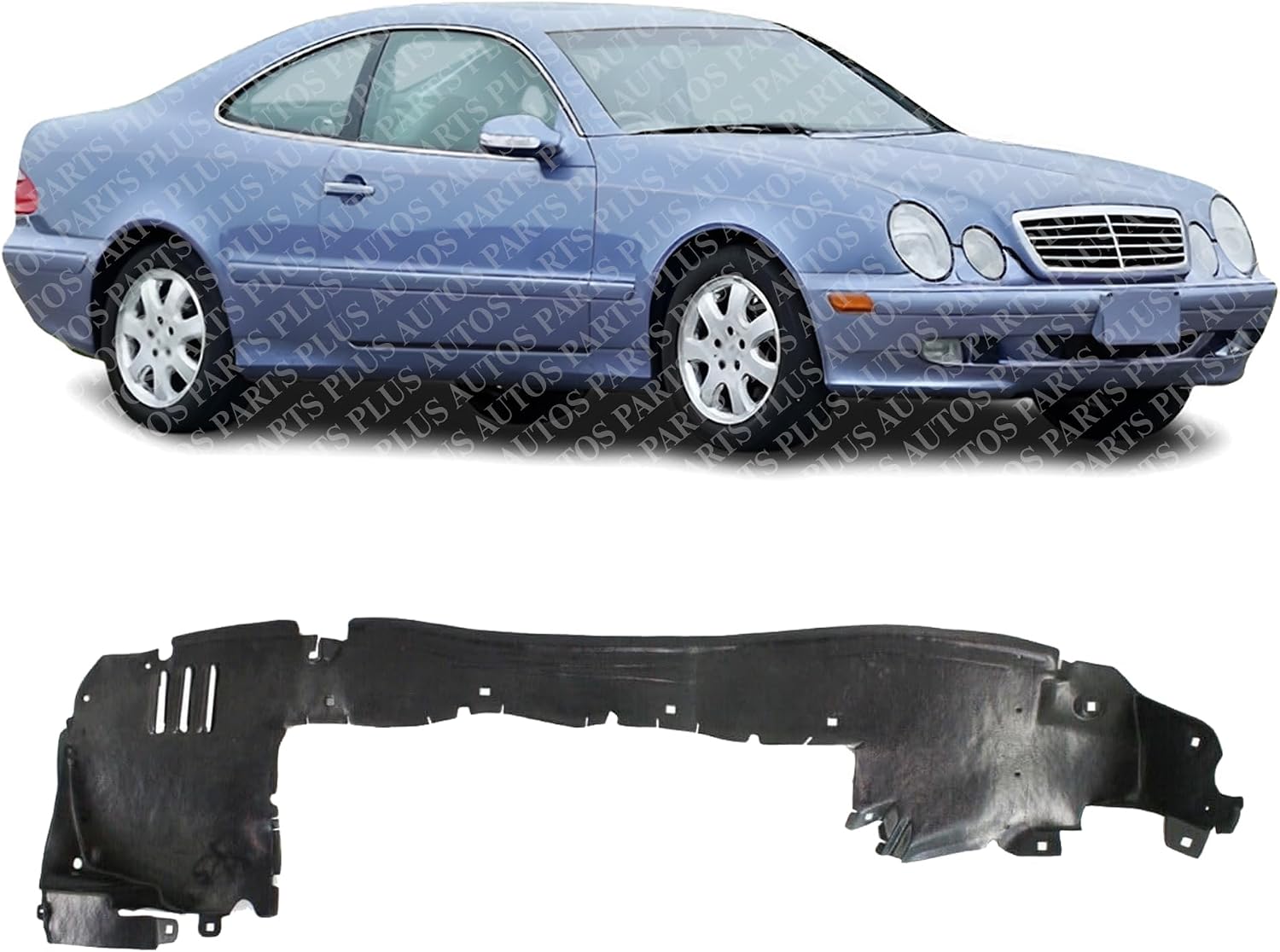 Front Fender Liner Rear Section Right Passenger Side Direct Replacement Compatible With 2000-2002 Mercedes Benz CLK-Class MB1249134 2086985430