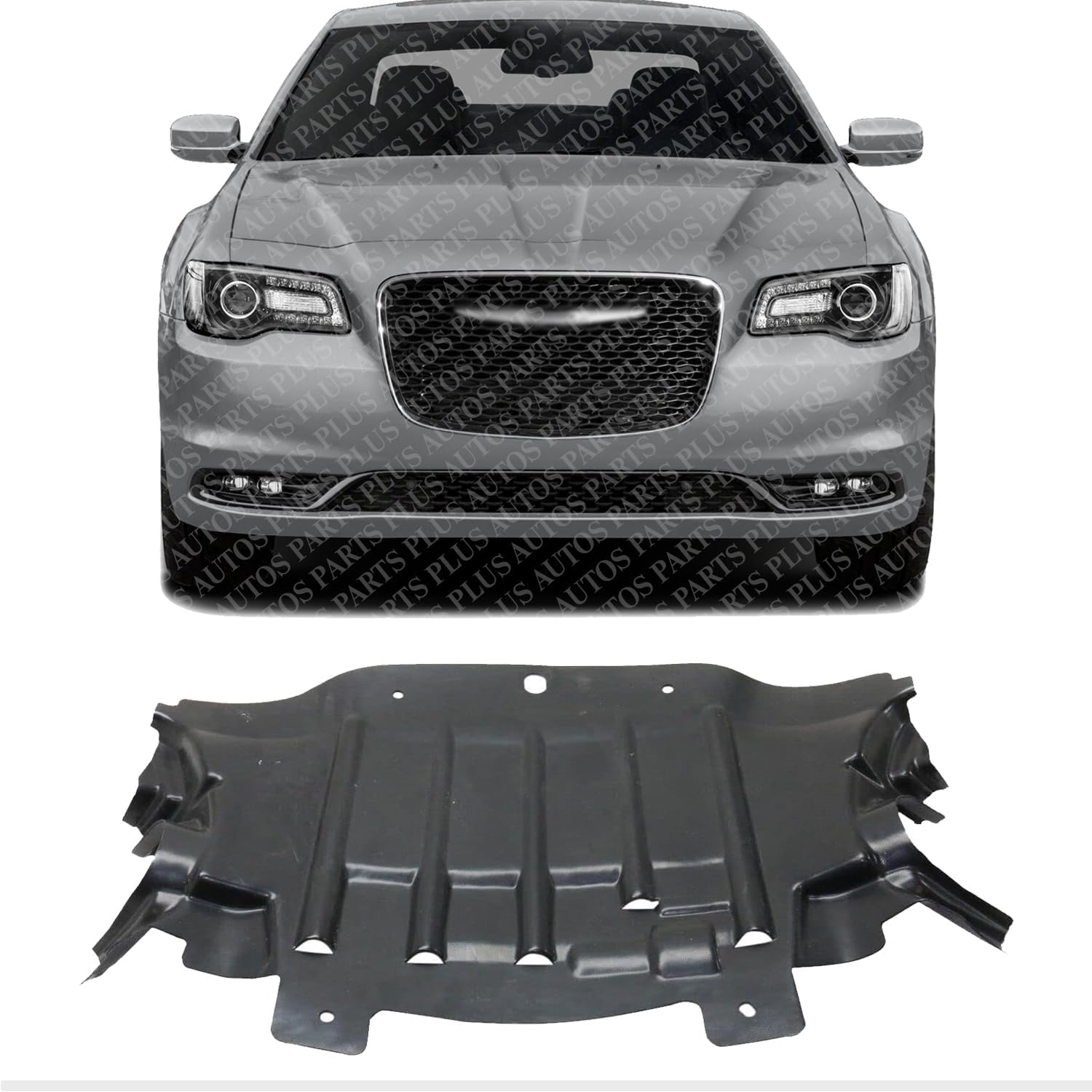 Front Engine Center Splash Shield Direct Replacement Compatible with 2015-2022 Chrysler 300 CH1228139 68214817AA-PFM
