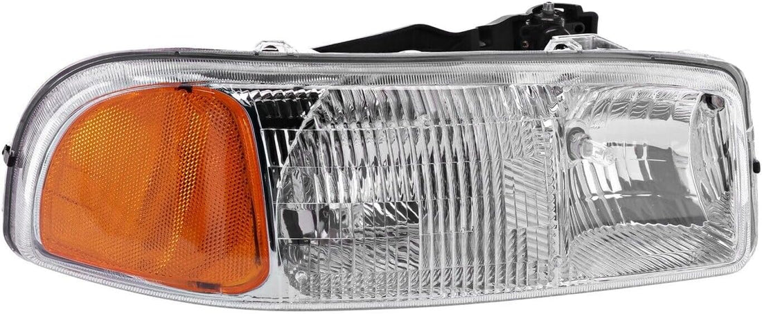 Front Head Light Assembly Right Passenger Side Direct Replacement Compatible With 1999-2006 GMC Sierra 1500 2500HD 3500 GM2503188 15850352