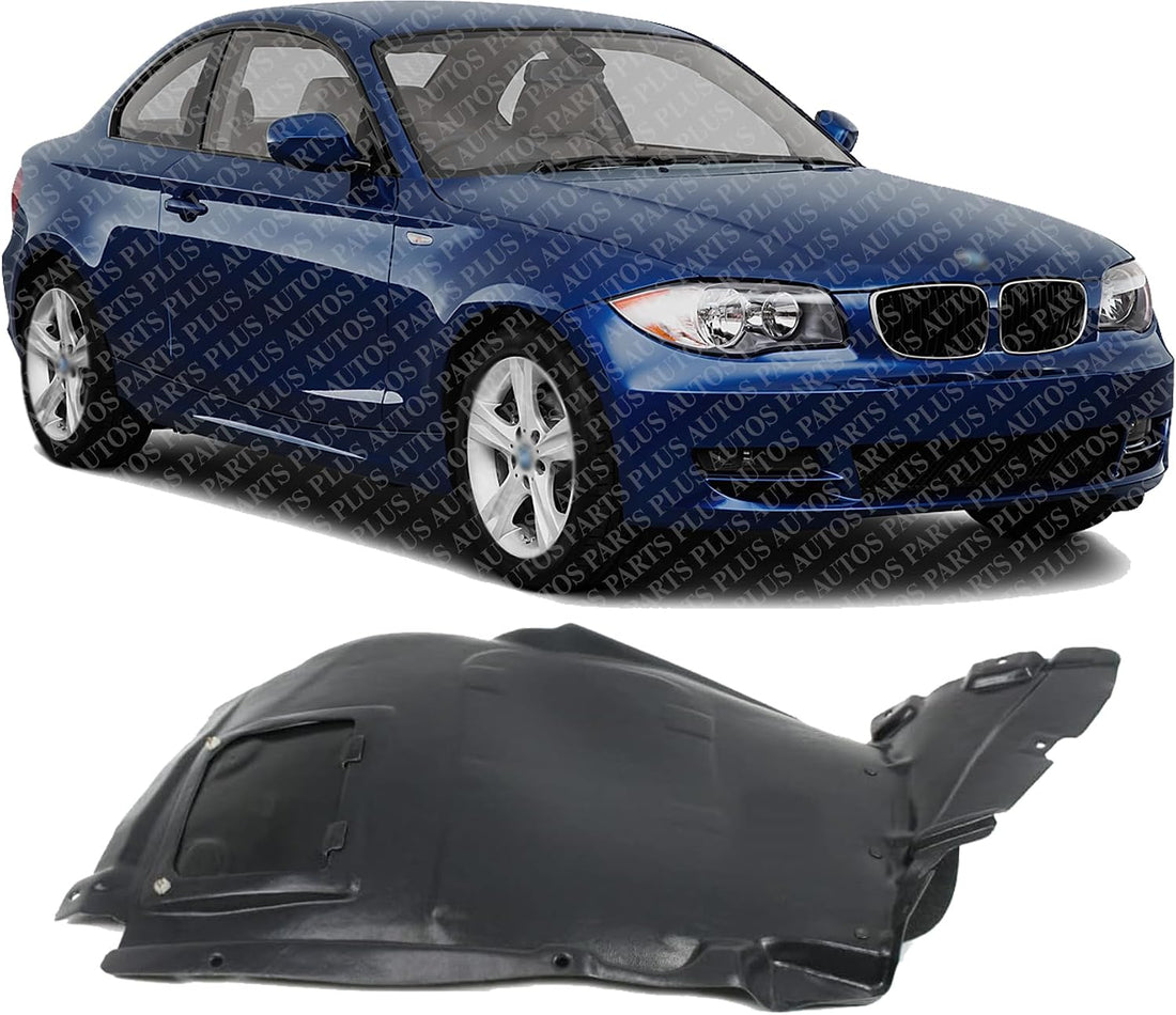 Front Section Fender Liner Right Passenger Side Direct Replacement Compatible With 2008-2013 BMW 1-Series BM1249106 51717180150