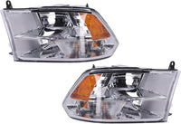 Set Of 2 Front Head Light Assembly Left Driver & Right Passenger Side Direct Replacement Compatible With 2013-2018 Ram 1500 2500 3500 CH2502242 CH2503242 68096438AJ 68096439AJ