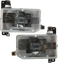 Set Of 2 Front Head Light Assembly Plastic Left Driver & Right Passenger Side Direct Replacement Compatible With 1987-1995 Nissan Pathfinder NI2503104 NI2502104 B601041G00 B606041G00