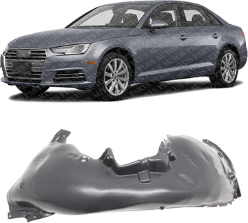 Front Fender Liner Rear Section Left Driver Side Direct Replacement Compatible With 2017-2019 Audi A4 AU1248133 8W0821171A-PFM