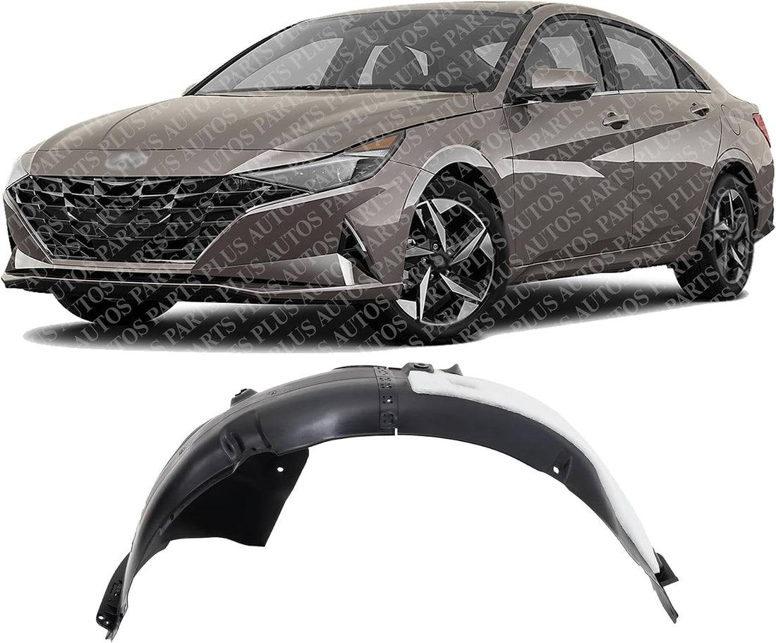 Front Fender Liner Left Driver Side Direct Replacement Compatible With 2021-2023 Hyundai Elantra HY1248187 86811AA000