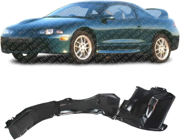 Front Fender Liner Left Driver Side Direct Replacement Compatible With 1995-1999 Mitsubishi Eclipse / 1996-1998 Eagle Talon MI1250102 MR162459