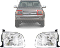 Set Of 2 Front Headlight Assembly Right Passenger & Left Driver Side Direct Replacement Compatible With 2003-2004 Toyota Tundra / 2001-2004 Sequoia TO2503144 TO2502144 811100C020