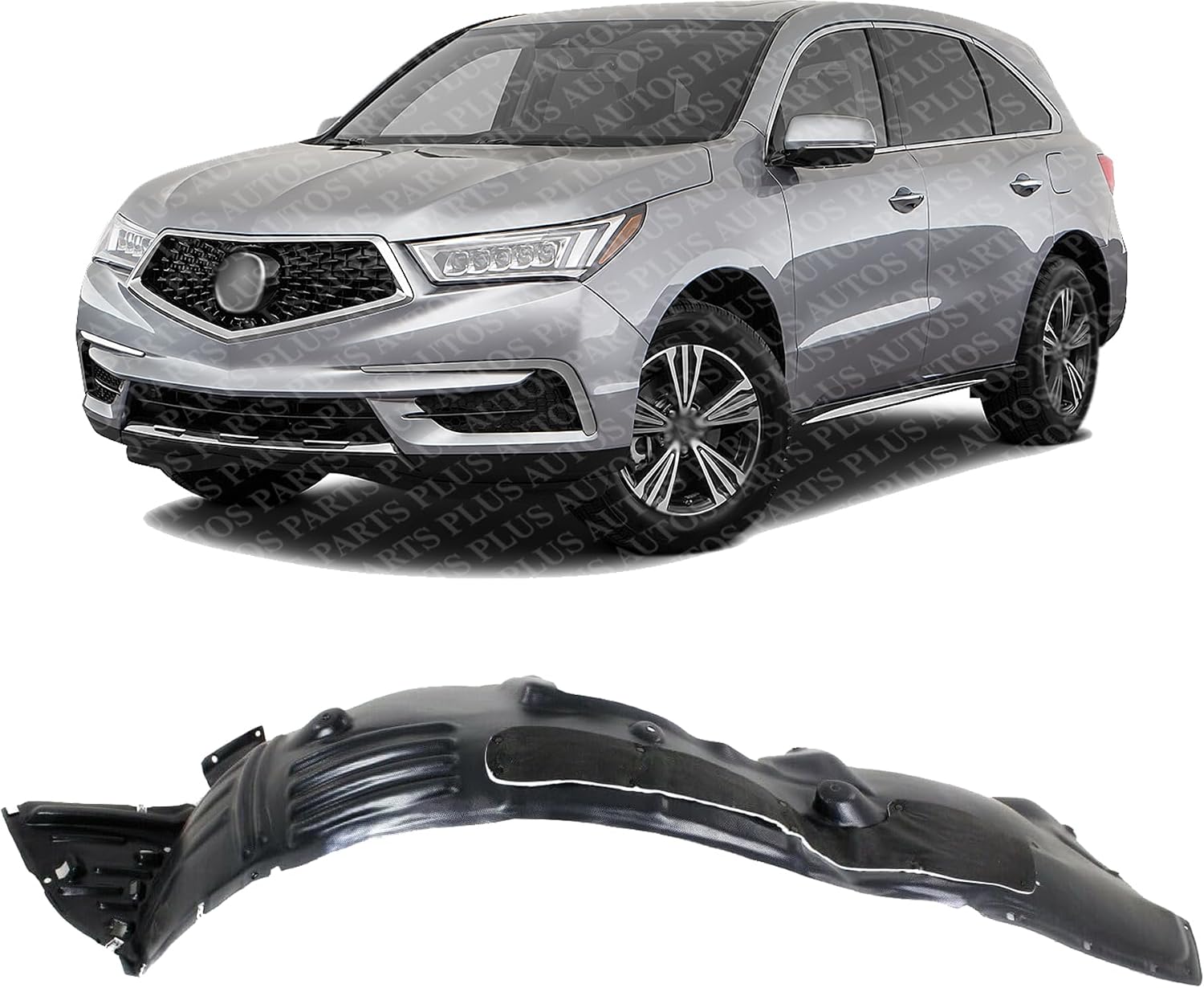Front Fender Liner Left Driver Side Direct Replacement Compatible with 2014-2016 Acura MDX AC1248132 74151TZ5A10