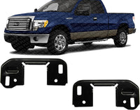 Set of 2 Front Bumper Bracket Steel Left Driver & Right Passenger Side Direct Replacement Compatible with 2010-2014 Ford F-150 FO1066177 FO1067177 9L3Z5D059AA 9L3Z5D058AA