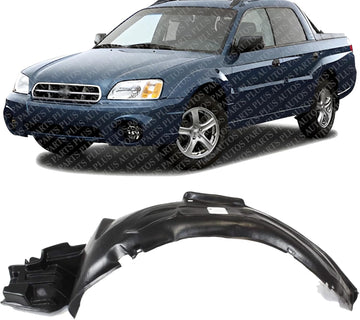 Front Fender Liner Left Driver Side Direct Replacement Compatible With 2000-2004 Subaru Outback / 2003-2006 Baja SU1248105 59110AE07A