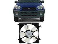 Front Radiator Cooling Fan Assembly Left Driver Side Plastic Direct Replacement Compatible with 2001-2005 Toyota RAV4 TO3115120 1671128150