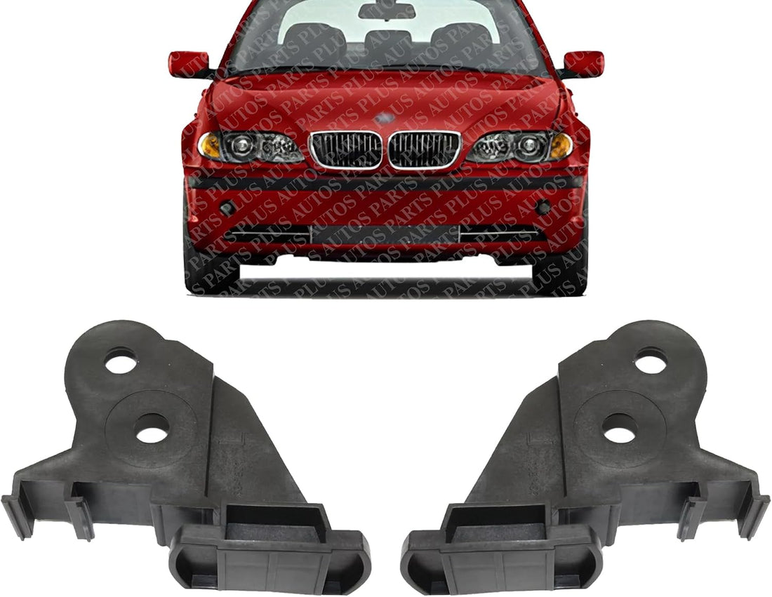 Set Of 2 Front Bumper Support Bracket Left Driver & Right Passenger Side Direct Replacement Compatible With 2002-2005 BMW 3-Series BM1066106 BM1067106 51117895416 51117895415