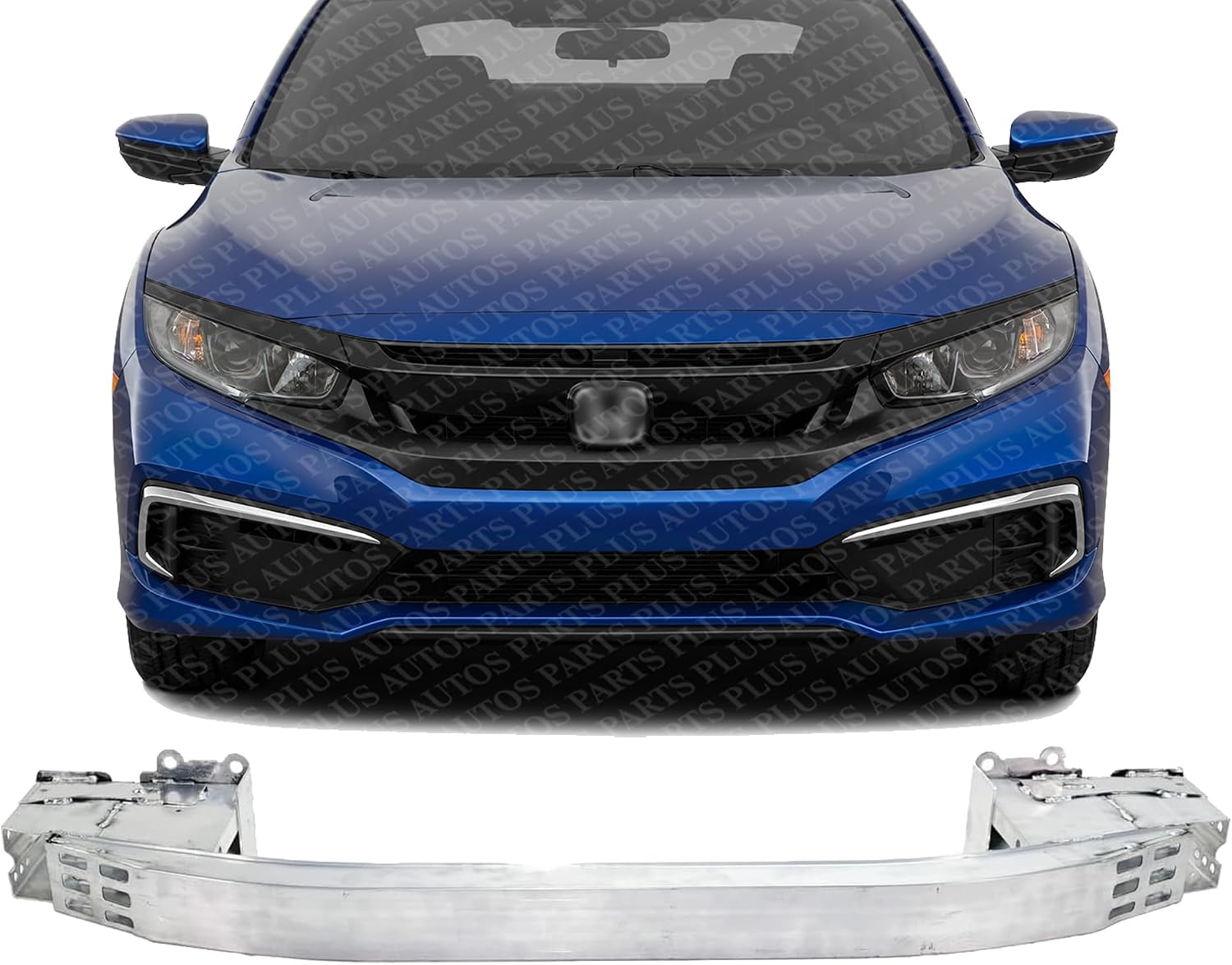 Front Bumper Reinforcement Aluminum Direct Replacement Compatible With 2017-2021 Honda Civic HO1006201 71130TGHA00