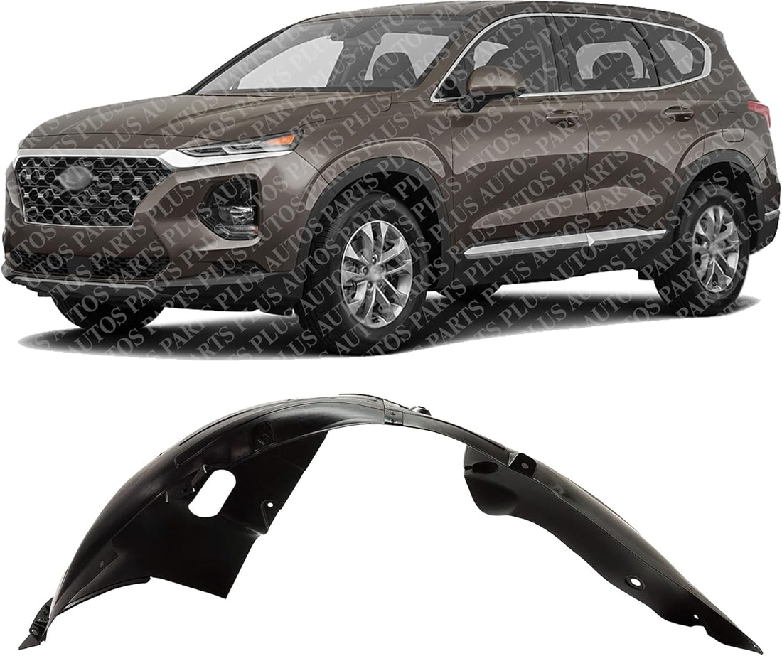 Front Fender Liner Left Driver Side Direct Replacement Compatible With 2019-2020 Hyundai Santa Fe HY1248172 86811S2000