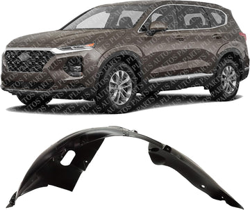 Front Fender Liner Left Driver Side Direct Replacement Compatible With 2019-2020 Hyundai Santa Fe HY1248172 86811S2000