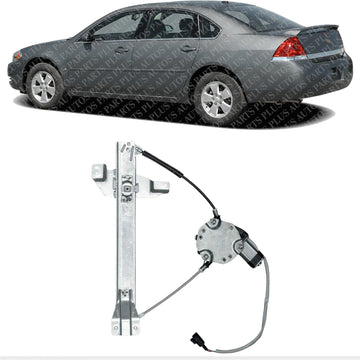Rear Power Window Regulator with Motor Left Driver Side Direct Replacement Compatible with 2006-2013 Chevrolet Impala / 2014-2016 Limited GM1550117 23336824