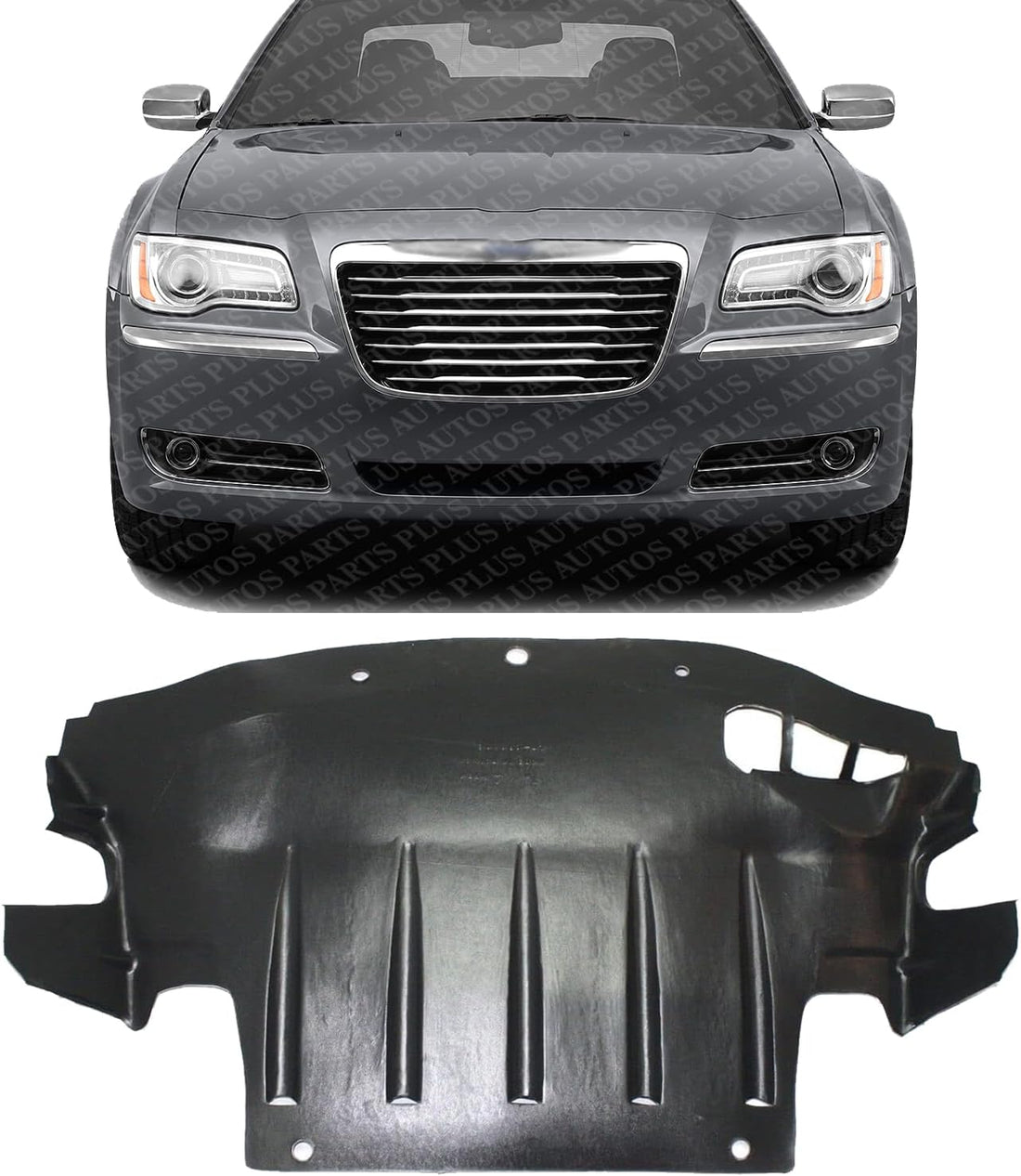 Front Engine Center Splash Shield Under Cover Direct Replacement Compatible with 2011-2014 Chrysler 300 CH1228115 68083327AC