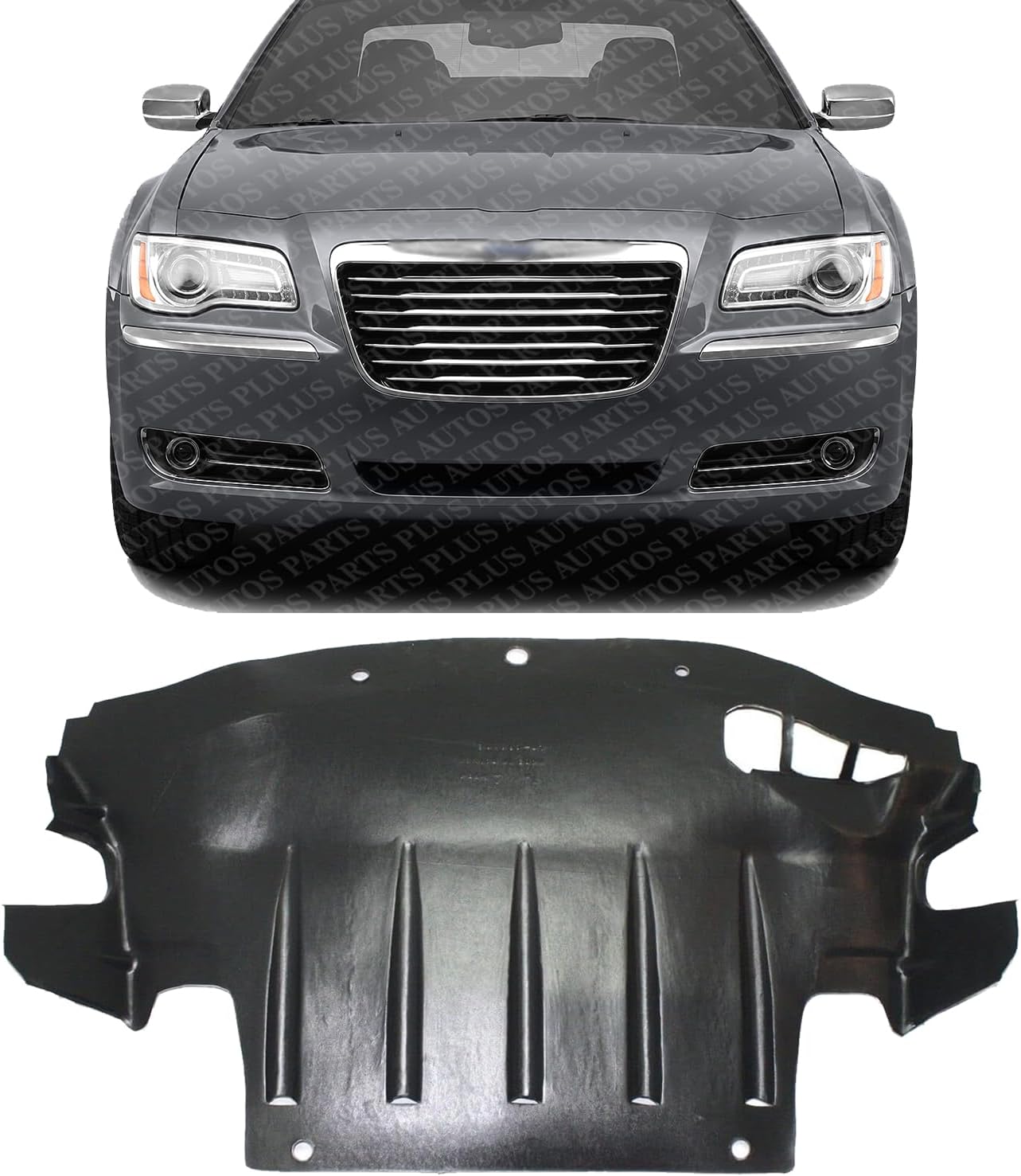 Front Engine Center Splash Shield Under Cover Direct Replacement Compatible with 2011-2014 Chrysler 300 CH1228115 68083327AC